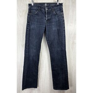 7 For All Mankind Standard Straight Jeans 29x30 Dark Wash Denim